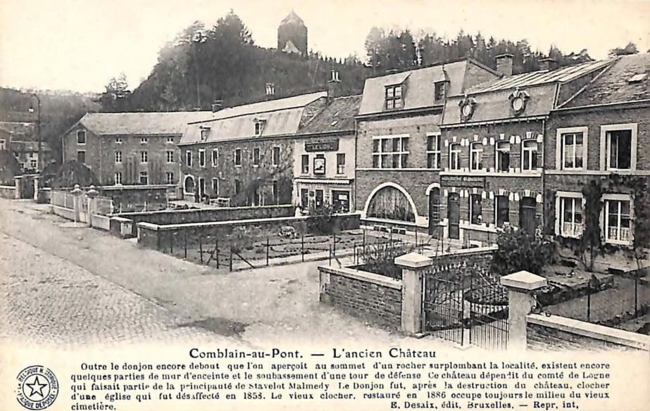 Carte postale ancienne de Comblain-au-Pont et de l’ancien château